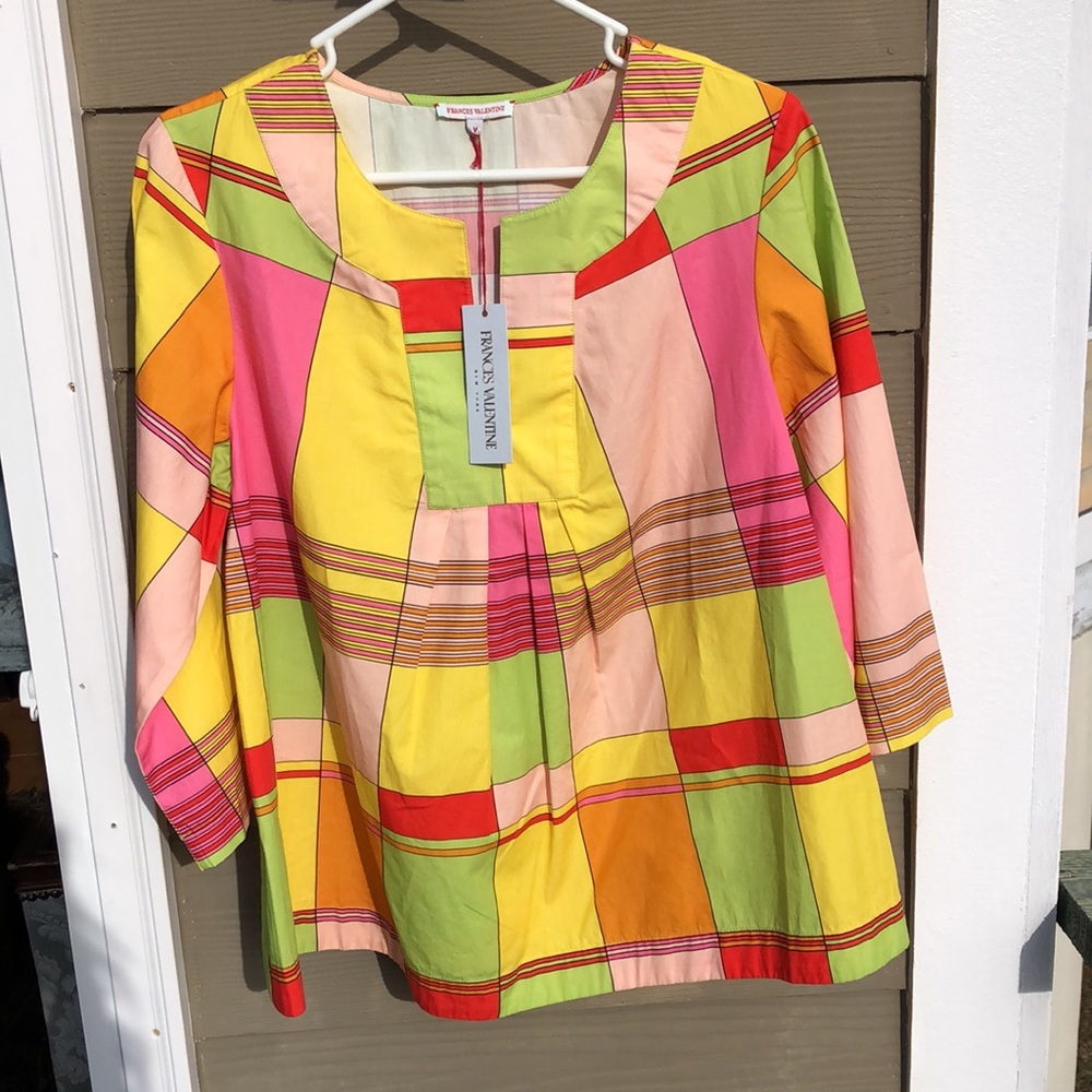 NWT Frances valentine Easy color block top